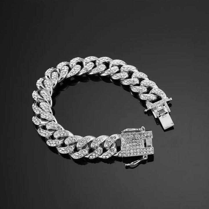 Gold-Tone Miami Cuban Link Bracelet