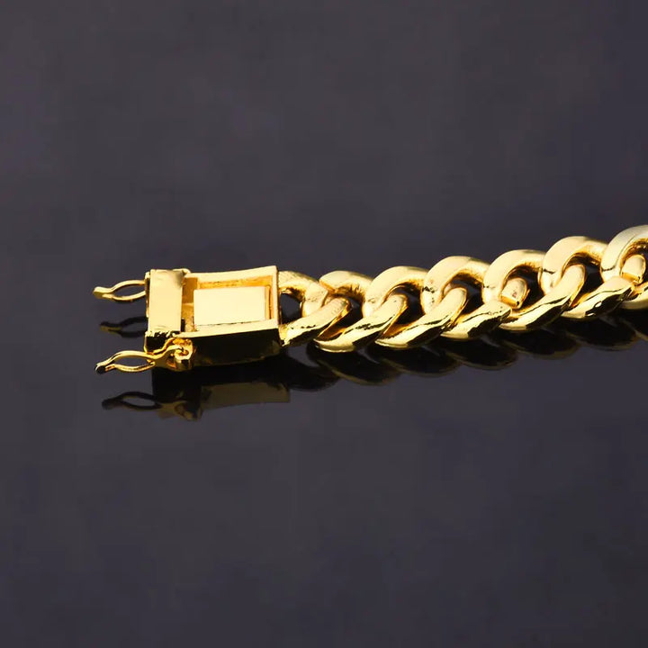 Gold-Tone Miami Cuban Link Bracelet