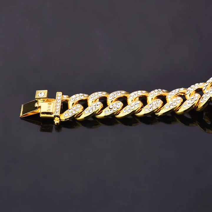 Gold-Tone Miami Cuban Link Bracelet