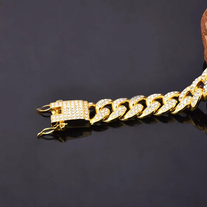 Gold-Tone Miami Cuban Link Bracelet