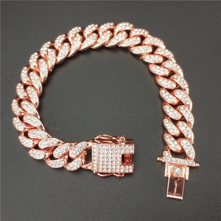 Gold-Tone Miami Cuban Link Bracelet